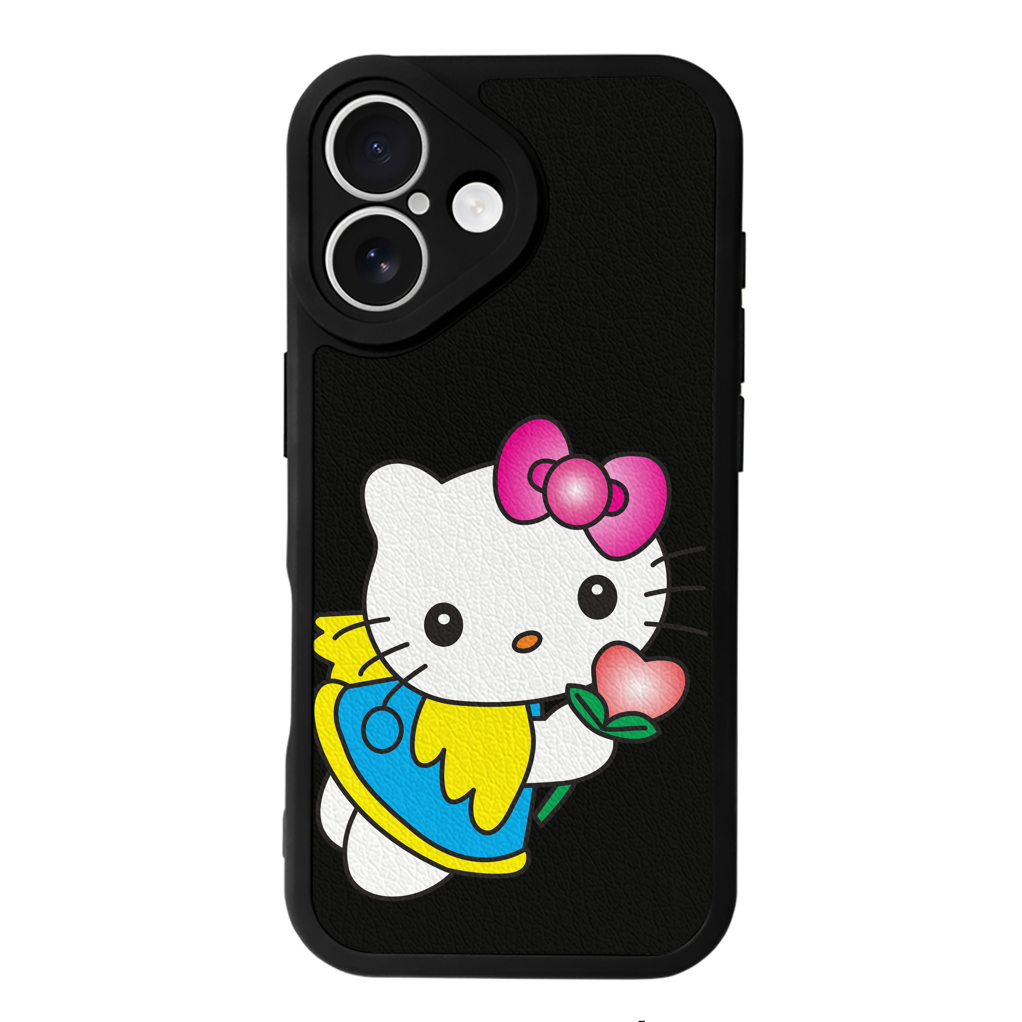 （画像用） Hello Kitty ハローキティ 【iPhone 16シリーズ対応】シリコンスマホケース（レザー調） 材質：シリコン